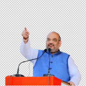 Amit-shah-Speaking-on-stage-photo-png