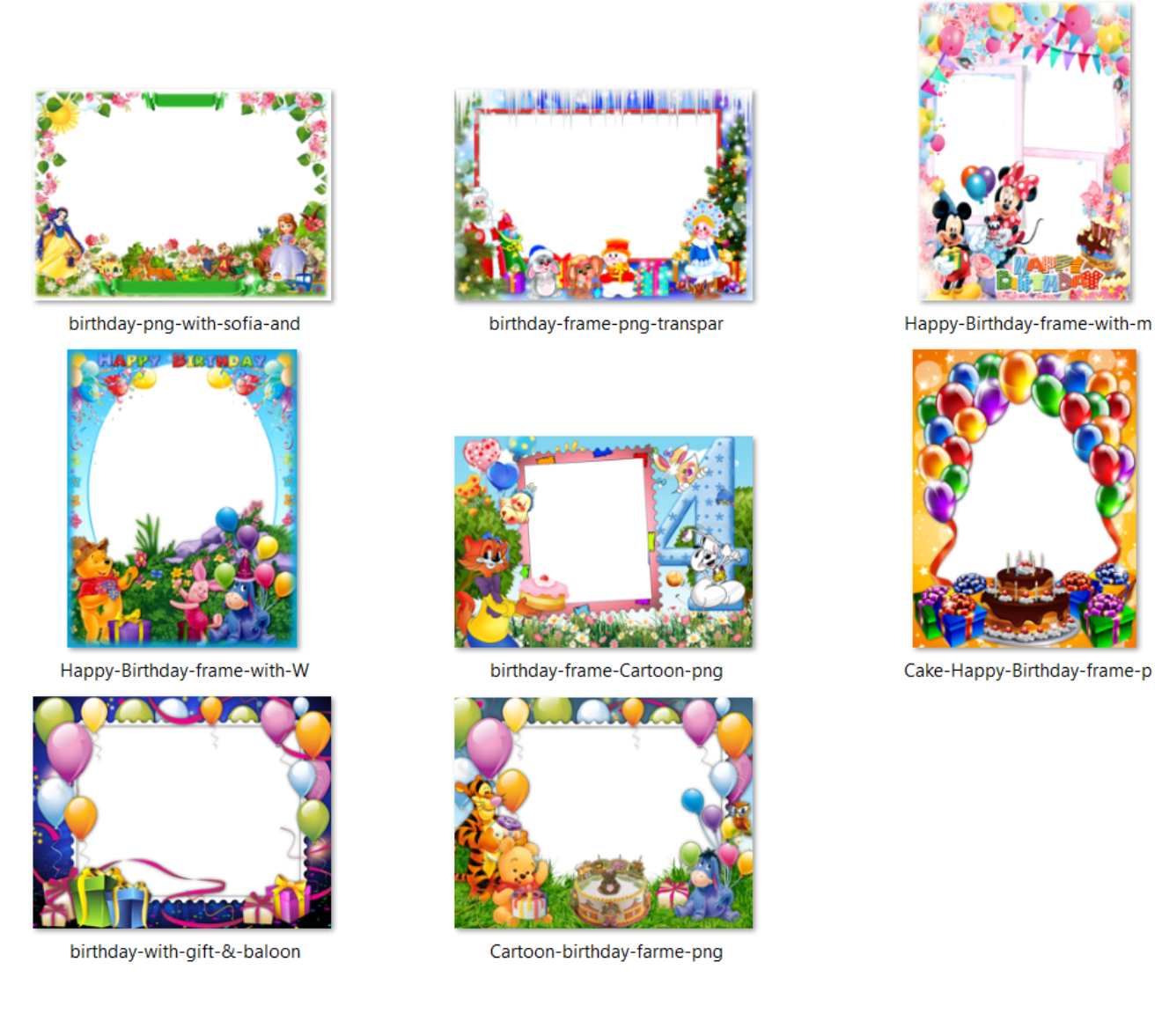 Birthday Frame PNG images free download - PNG Images for Designer FREE