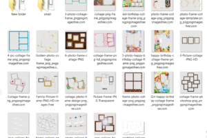 100 Collage Frame PNG Transparent Design