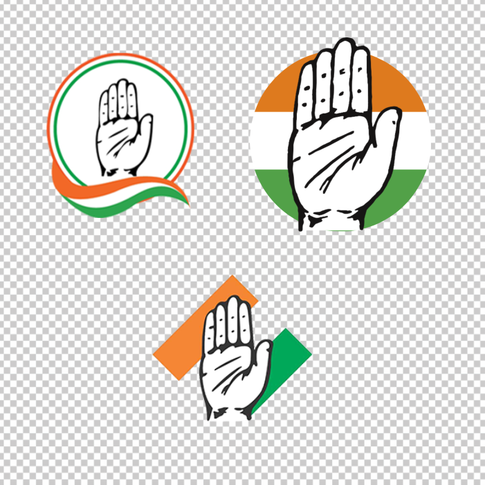 Congress-Party-Logo-with-Indian-flag-colour-background