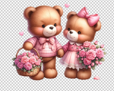 Valentines Teddy Bear PNG