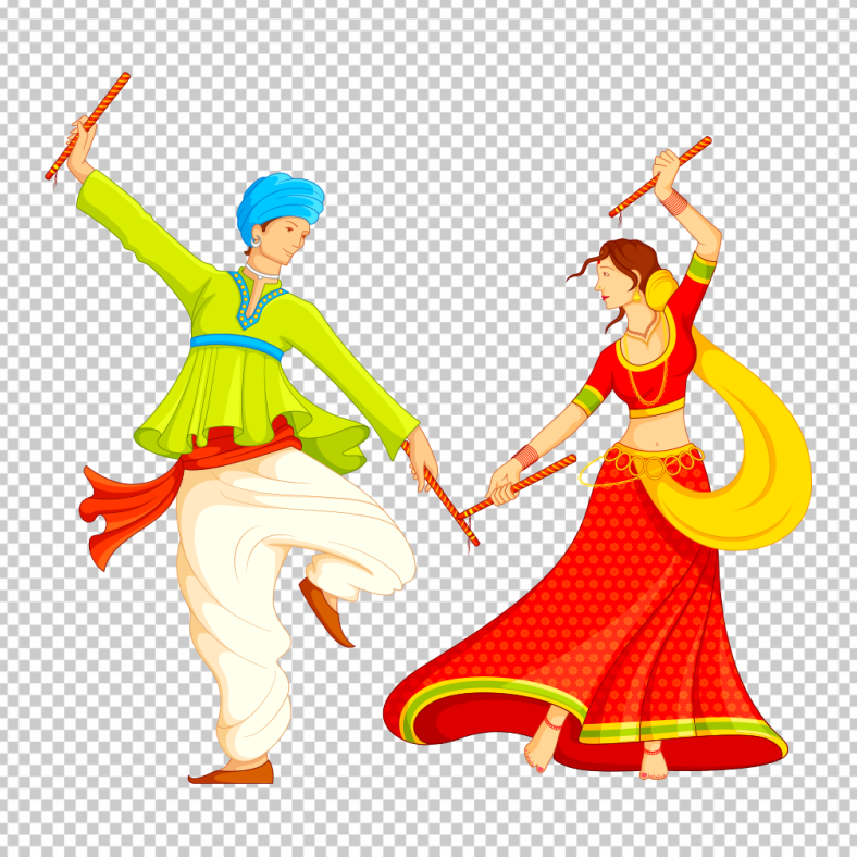 Dandiya-dance-clipart-during-navratri