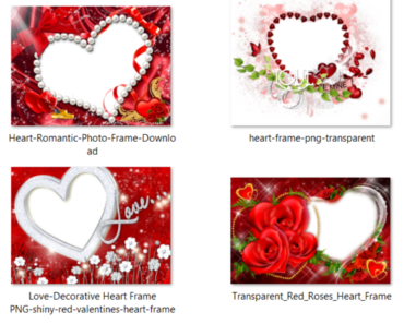 Decorative Heart Frame PNG
