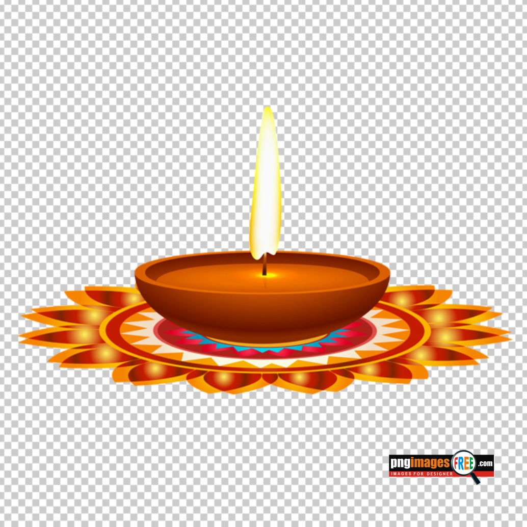 Diwali_Diya_PNG_with_rangoli