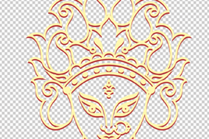 Durga Maa Face Vector PNG Free