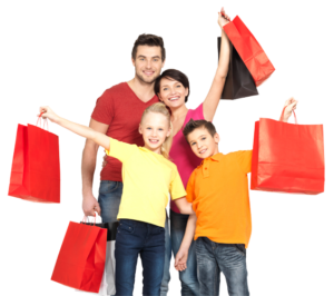 Family-with-shoping-bag