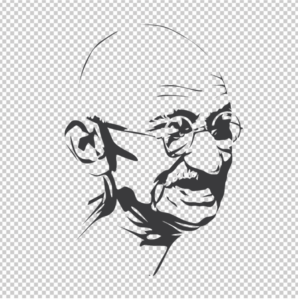 Gandhi-ji-clipart-black-and-white