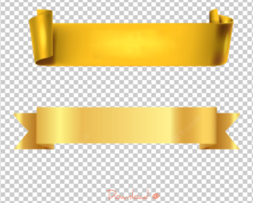 Gold Banner Ribbon PNG