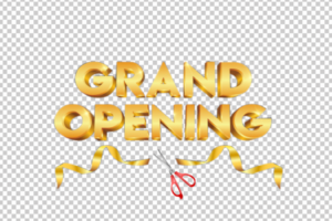 Grand Opening 3D Text PNG