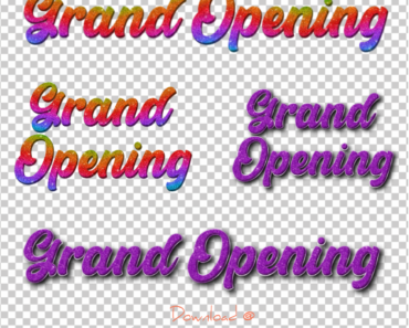 Grand Opening PNG Text Design