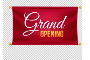 Grand Opening Banner PNG