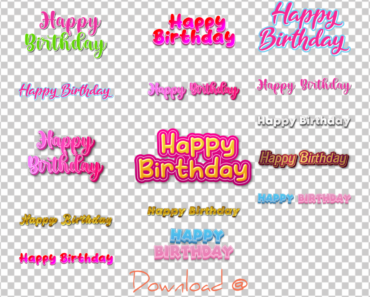 Happy Birthday 3d Text PNG