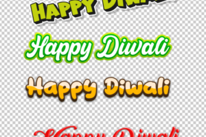 Happy Diwali Text PNG HD