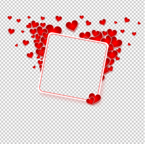 Heart-Cluster-Frame-PNG