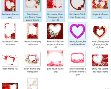 Heart Photo Frame PNG HD Quality