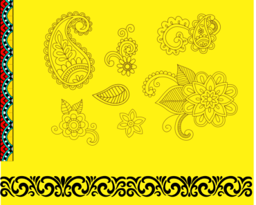 Indian Wedding Card Background Vector PNG