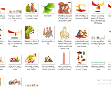 Indian Wedding Symbols PNG Design Elements FREE Download