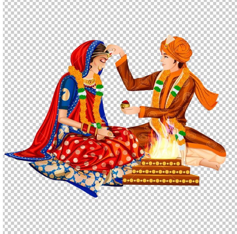Indian-bride-and-groom-wedding-png-image