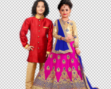 Indian Kids PNG in Wedding Wear