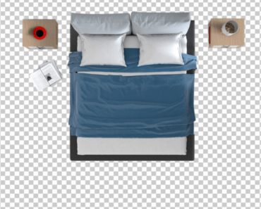 Modern Bed Top View PNG