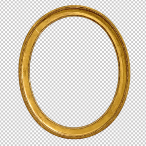 Oval-frame-png-golden