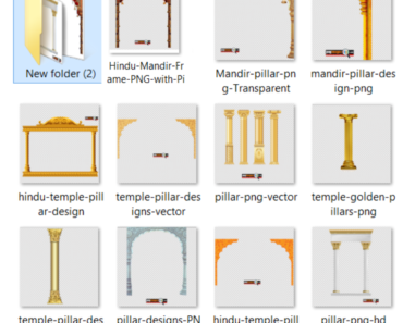 30 Mandir Temple Pillar Design PNG Transparent FREE