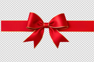 Ribbon Red PNG with Bow