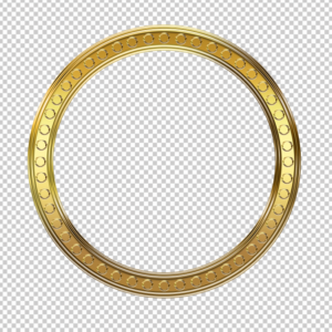 Round-Golden-Frame-PNG
