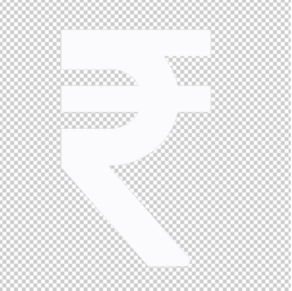 Rupee Symbol PNG White - PNG Images for Designer FREE