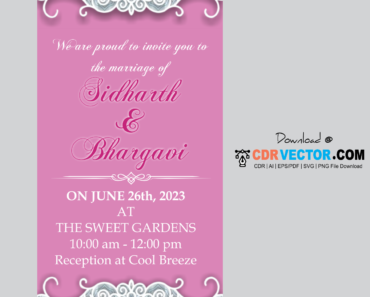 Wedding Invitation Card Design Vector