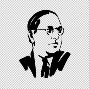 Dr-Ambedkar-black-and-white-PNG
