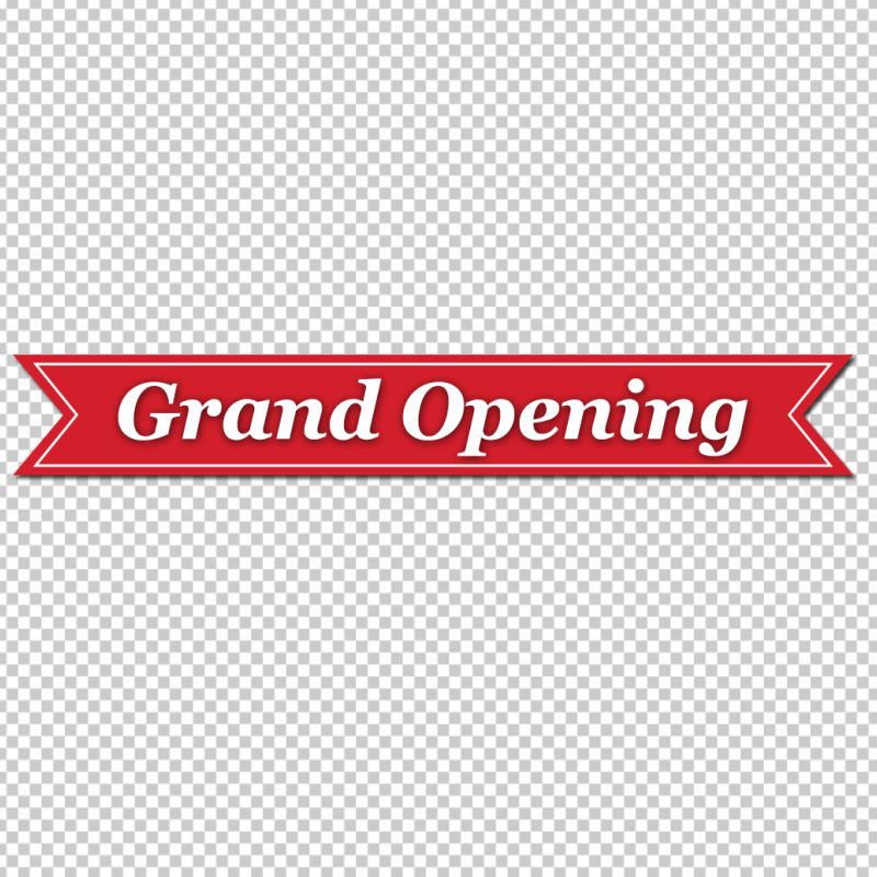 Grand Opening Banner Text Ribbon
