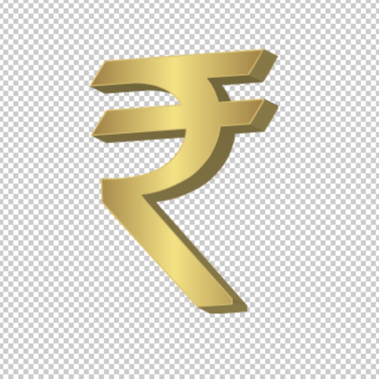 Rupee Symbol 3D PNG - FREE Vector & PNG Download