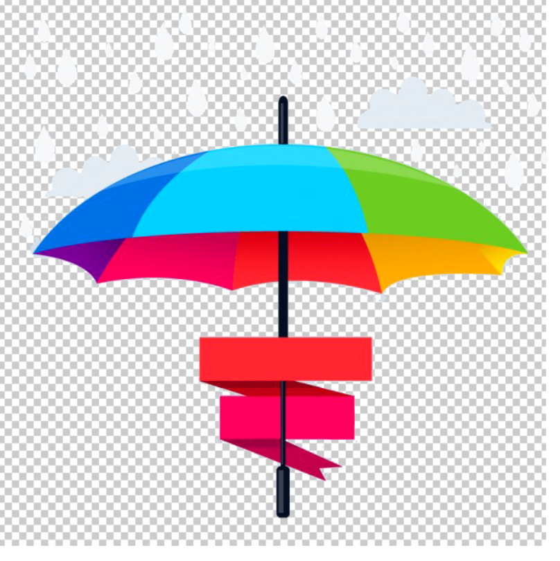 umbrella-with-ribbons_PNG-Design
